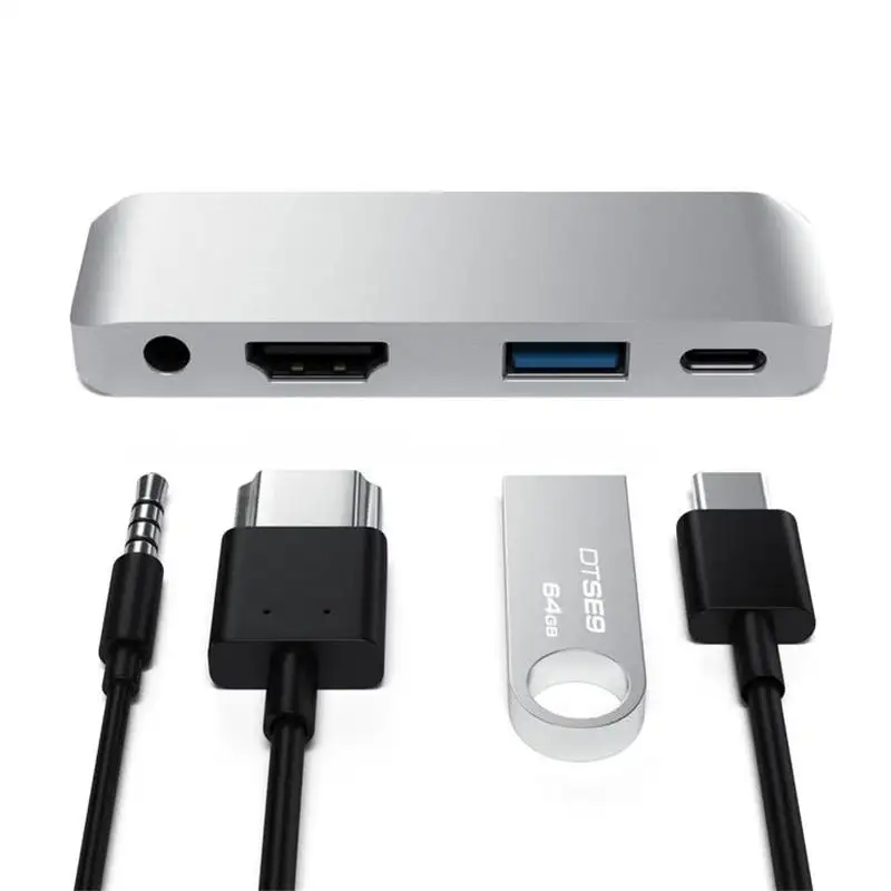 Odm Opvouwbare Verstelbare Draagbare Notebook In 6 Niveaus Op En Neer Laptopstandaard Dockingstation 4 In 1 Dock Dual Usb C Hub