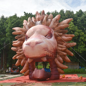 หัวสิงโตเป่าลมขนาดใหญ่ 10 เมตร 33 ฟุต ทำจากผ้า Oxford 300D พร้อมพัดลมในตัว สำหรับตกแต่งเวทีและงานเทศกาล - Product Image 5