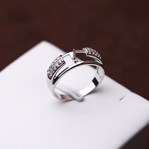 Bague en argent S925 pour femmes 9-10 extrémité fermée DIY bijoux en perles semi-finis 136-élégant et stylé - Product Image 1