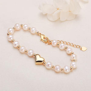 Manufacturer's Direct Supply Zhuji 6mm Heart-Shape Freshwater Jewelry Handmade Simple Temperament Fashion <b>Charm</b> <b>Bracelets</b> - Product Image 1