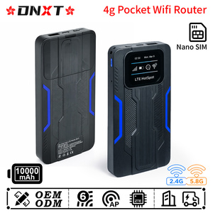 ธนาคารพลังงานซิมการ์ดแบบพกพา dnxt WIFI 4G LTE เราเตอร์ WiFi6 2.4G & 5.8G แบบพกพา WiFi พกพา WiFi 10000mAh เราเตอร์ขนาดเล็ก3G 4G ใช้ในทัวร์ - Product Image 1