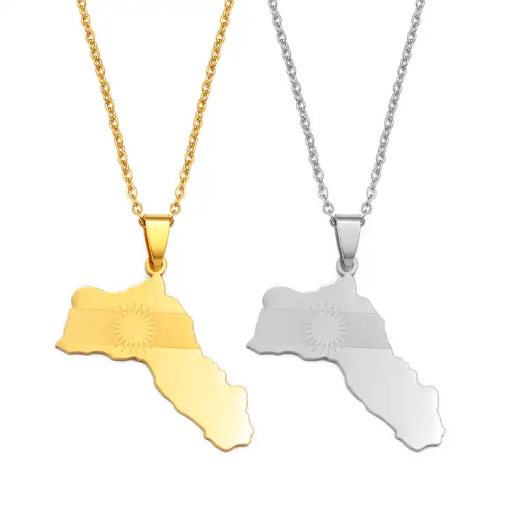 kurdistan pendant necklaces silver color/gold color