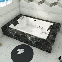 Baignoire d'hôtel en acrylique avec hydromassage, jets d'eau, spa à remous