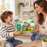 Ensemble de blocs de construction 2-en-1 pour maison dans les arbres, 799 pièces, jouet de construction pour enfants avec toboggan, balançoire et balcon, cadeau éducatif créatif STEM