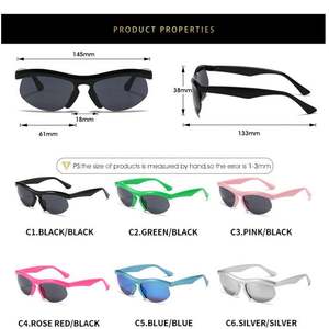 Gafas de Sol Deportivas con Marco Grande para Hombre, Color Caramelo, Media Montura, Gafas de Sol para Mujer, Última Moda 2022 - Product Image 4