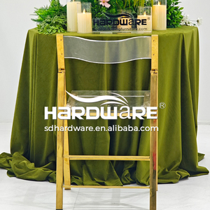 Wholesale <strong>Cheap</strong> Price Modern Outdoor Hotel Hall Wedding Banquet Acrylic Back Stainless Steel Frame Fancy <strong>Folding</strong> <strong>Chair</strong> - Product Image 4