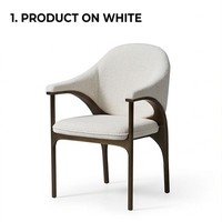 Chaise de salle à manger moderne en métal avec dossier incurvé, fauteuil sculptural de luxe pour projets de villas, hôtels et restaurants