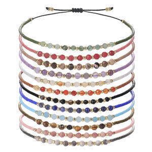 Bracelet de perles de rocaille tissé à la main pour femmes <span class=keywords><strong>pierre</strong></span> naturelle 2mm <span class=keywords><strong>Miyuki</strong></span> Bracelet cadeaux - Product Image 1