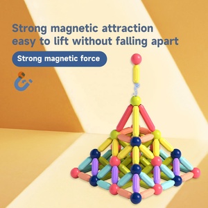 Tiges et boules magnétiques colorées de bricolage Ensembles de blocs de <span class=keywords><strong>construction</strong></span> en plastique 3D Games-EN71 de <span class=keywords><strong>construction</strong></span> pour enfants et certifiés CPC - Product Image 6