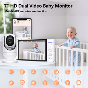 Babyfoon 7-inch 2.4G & wifi không dây video BABY MONITOR <span class=keywords><strong>Camera</strong></span> 1080P Độ Phân giải hai chiều nói chuyện tầm nhìn ban đêm Tương thích ứng dụng điện thoại - Product Image 2