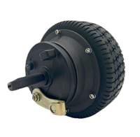 Usine chinoise basse vitesse brushless dc 6 pouces 24V moteur de moyeu à engrenages Double essieu avec frein à tambour et couvercle noir