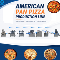 Ligne de production de pizzas américaines Longyu, ligne de fabrication automatique de pizzas pour pizzas surgelées, usage commercial