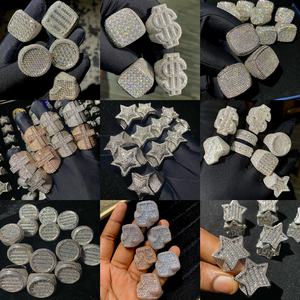 Anillo Cubano para Hombre de Moissanita, Pasa el Probador de Diamantes, Plata 925 de Alta Calidad Totalmente Helado Estilo Hip Hop - Product Image 3