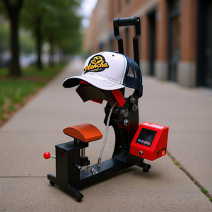 Máquina de Prensa de Calor para Gorras con Control Digital de Tiempo y Temperatura – Prensa de Sublimación Curva para Gorras de Béisbol y Accesorios para la Cabeza - Product Image 2