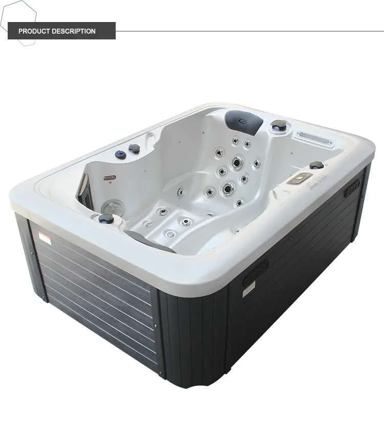 Acrylic outdoor 2 people balboa system hydro airs jets massage spa bath