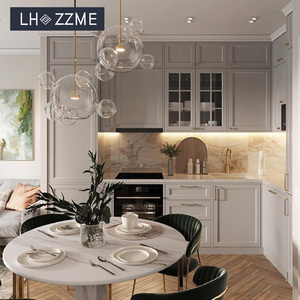 Mobile da Cucina a L Completamente Attrezzato con Finitura Lucida, <span class=keywords><strong>Design</strong></span> Moderno con Cassetti e LED, Pronto per il Montaggio - Product Image 2