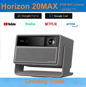 20 4K Triple Laser HDR 3D Ready Portable Home <b>Projector</b> 100" Motorized Screen 5700 Google TV Built-in 20 20 - Product Image 1