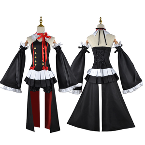 Costume de cosplay <span class=keywords><strong>Seraph</strong></span> <span class=keywords><strong>of</strong></span> <span class=keywords><strong>the</strong></span> <span class=keywords><strong>End</strong></span> Owari No <span class=keywords><strong>Seraph</strong></span> Krul Tepes, uniforme, perruque, <span class=keywords><strong>anime</strong></span>, sorcière, vampire, costume d'Halloween pour filles, polyester - Product Image 1