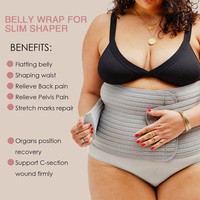 Ceinture amincissante post-partum respirante pour femme, corset de modelage abdominal confortable en fibre élastique