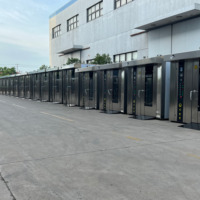 Nueva Horno Comercial Grande de Aire Caliente Darepa, Carro de Horno Turco para Pan, Máquina Rotatoria de Horneado para Necesidades de Horneado Localizado, Portátil de Acero Inoxidable