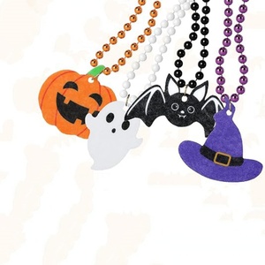 Wholesale Stainless Steel Jewelry 18k Gold Plated Party Favors Gift Halloween Necklace Ghost Witch Hat Bat Pumpkin Necklaces - Product Image 3