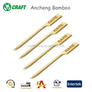 Multi-function Fruit Pick Skewers Stick Eco Friendly Disposable Bamboo Golf Skewer BBQ Disposable Skewer