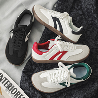 Chaussures de sport décontractées rétro en microfibre de haute qualité, respirantes, en maille douce, antidérapantes, à lacets, style académie, pour la marche