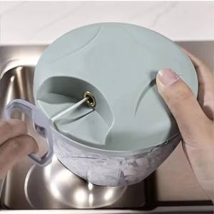 Home <b>Kitchen</b> Manual Ginger Grinder Garlic <b>Mud</b> Splasher Multifunctional Vegetable Cutter Handheld Meat Grinder Modern Minimalist - Product Image 3