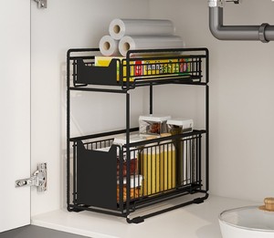 Scaffali da <span class=keywords><strong>cucina</strong></span> pavimento in piedi sotto la <span class=keywords><strong>cucina</strong></span> armadio scorrevole organizzatore sotto il lavello accessori da <span class=keywords><strong>cucina</strong></span> organizzatore - Product Image 5