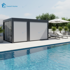 Pergola bioclimatique motorisée Sweet Home Premium en aluminium thermolaqué, écologique, avec toit à lamelles, imperméable, pour <span class=keywords><strong>terrasse</strong></span> - Product Image 3