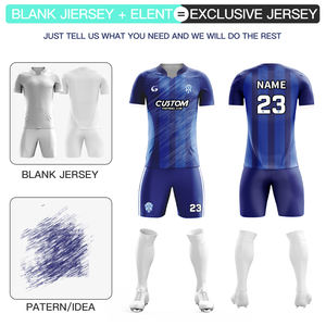 Uniforme de Fútbol Personalizado por Sublimación OEM ODM, Cuello Redondo, Ropa Deportiva de Equipo, Tela Jacquard, Uniforme de Entrenamiento de Fútbol Z25802 - Product Image 2