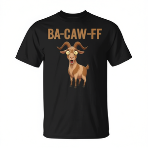 Camiseta con gráfico de animales Ba-Caw-FF Goat Meme para hombres y mujeres, ropa informal unisex - Product Image 2