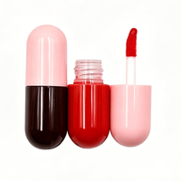 Gloss à lèvres en capsule avec logo personnalisé, rouge à lèvres velours mignon, mini rouge à lèvres, huile à lèvres marque privée