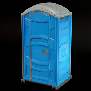 Cabine de toilette portable en plastique bleue, design moderne, durable, pour usage public extérieur - Product Image 1