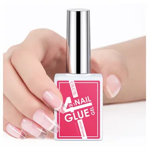 High Quality Clear Pink Nail Glue 2g 7g 10g 15g Custom Logo Liquid texture Press On Glue for Nail Art Tip