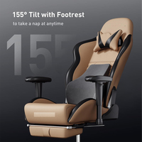 Confortable chaise de bureau en cuir PU personnalisée Premium Chaise de gamer inclinable rotative en cuir Chaise de jeu vibrante bon marché avec massage