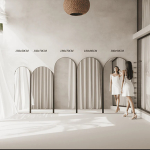 Modern Arch Design Full Length Wall Mounted <strong>Mirror</strong> Aluminum Frame Black/Brass/<strong>White</strong> Framed Full Body <strong>Mirror</strong> - Product Image 2