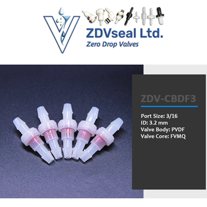 ZDVseal Mini clapet anti-retour de taille de port 1/8 connecteurs de tuyau enfichables en plastique anti-dérapant conception de bord d'arrêt clapets anti-retour de bec de canard - Product Image 4