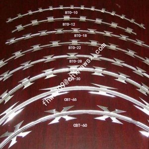 Bto 22 precio bajo <span class=keywords><strong>concertina</strong></span> cables por inmersión en caliente de cerca de alambre de púas precio de venta peso por metro de - Product Image 4