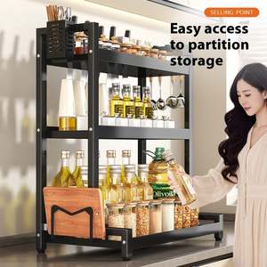 2025 Modern <b>Kitchen</b> Countertop Spice Organizer Multi-Functional Metal Standing Seasoning <b>Storage</b> Rack New <b>Kitchen</b> Accessories - Product Image 2