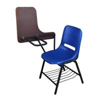 Chaises d'école avec tablette intégrée, chaise avec pupitre, chaise d'étudiant avec tablette d'écriture, chaise universitaire, chaise de formation