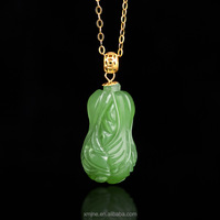Pendentif en jade vert de qualité supérieure certifié, jade vert de vieille matière, jade vert de Hetian, pendentif en jade naturel 18K pour hommes et femmes