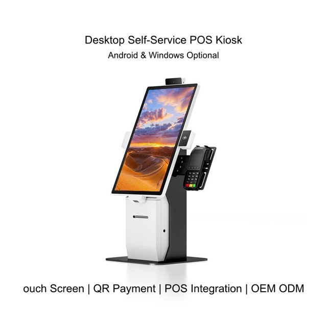 15.6 21.5 23.8 Inch Android/Windows Self Service POS Kiosk Touch Screen Payment Terminal SDK Enabled Facial Recognition for