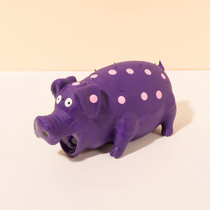 Juguete Masticable para Perros, Ecológico, de Látex, con Forma de Cerdo, Resistente al Agua, Sonoro, de Color Sólido, Estilo de Dibujos Animados, para Uso en Interiores - Product Image 1