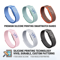 Bracelet de montre en nylon tressé respirant avec motif d'horloge imprimé en silicone, à fermeture auto-agrippante, pour Google Fitbit Air - Vente en gros gagnant-gagnant