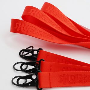 Heavy Duty Neck Strap Eagle Beak Hook Streetwear Brand Keychain Lanyard Custom Logo Debossed Jacquard Nylon Lanyards - Product Image 4