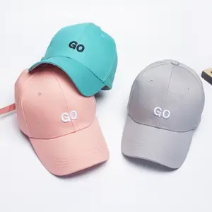 Contoh Gratis Grosir Topi Bisbol Wanita 6 Panel Gorras Bordir Logo Disesuaikan