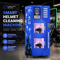 Distributeur automatique de nettoyage de casques à retour sur investissement élevé avec écran publicitaire pour entrepreneurs