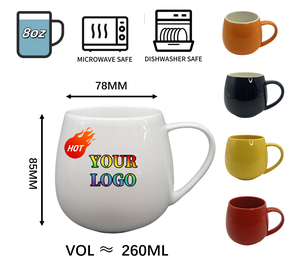 260ML Factory Promotion High Quality Colorful Ceramic Mugs <b>Can</b> Custom logo Colour <b>Coffee</b> Cups - Product Image 1