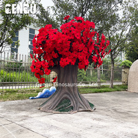 Arbres hauts artificiels décoratifs de simulation d'arbres artificiels avec des fleurs